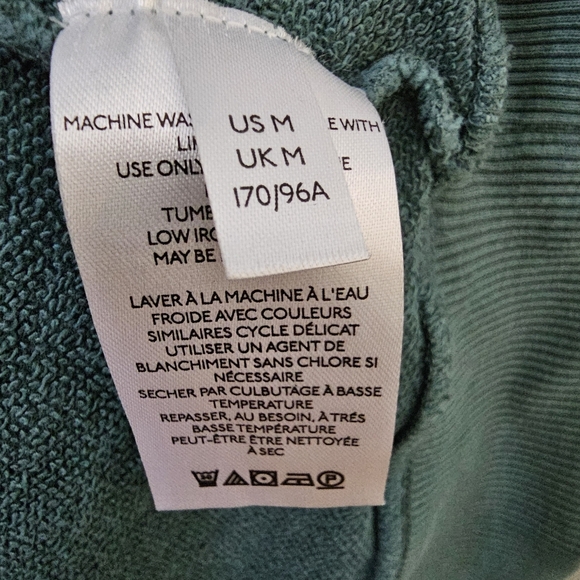 Pilcro Donna Tunic Sweatshirt Pullover Green Size M Boat Neck 100% Cotton - Picture 7 of 8